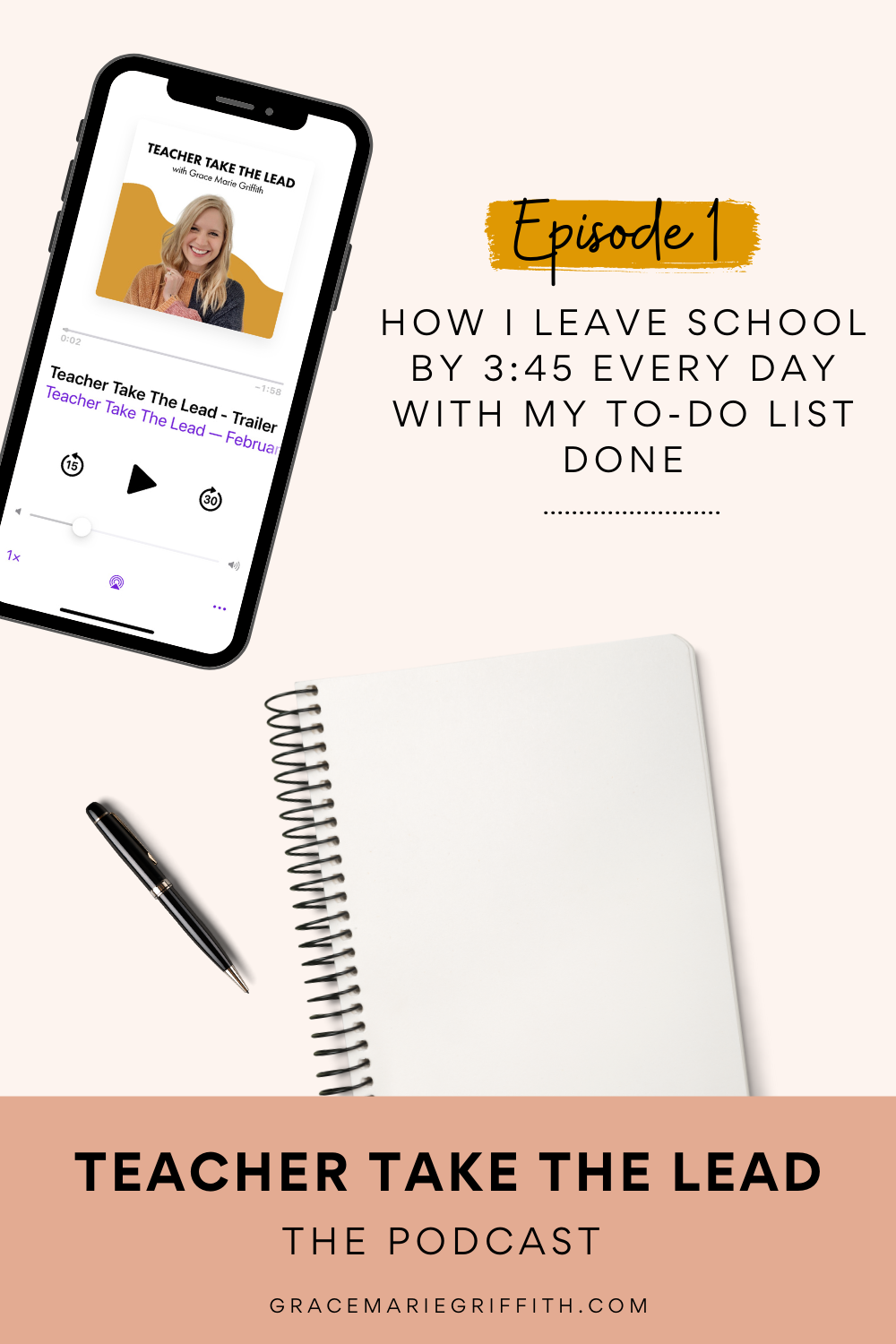 Podcast Episode #1: How I leave school by 3:45 every day with my to-do list done.