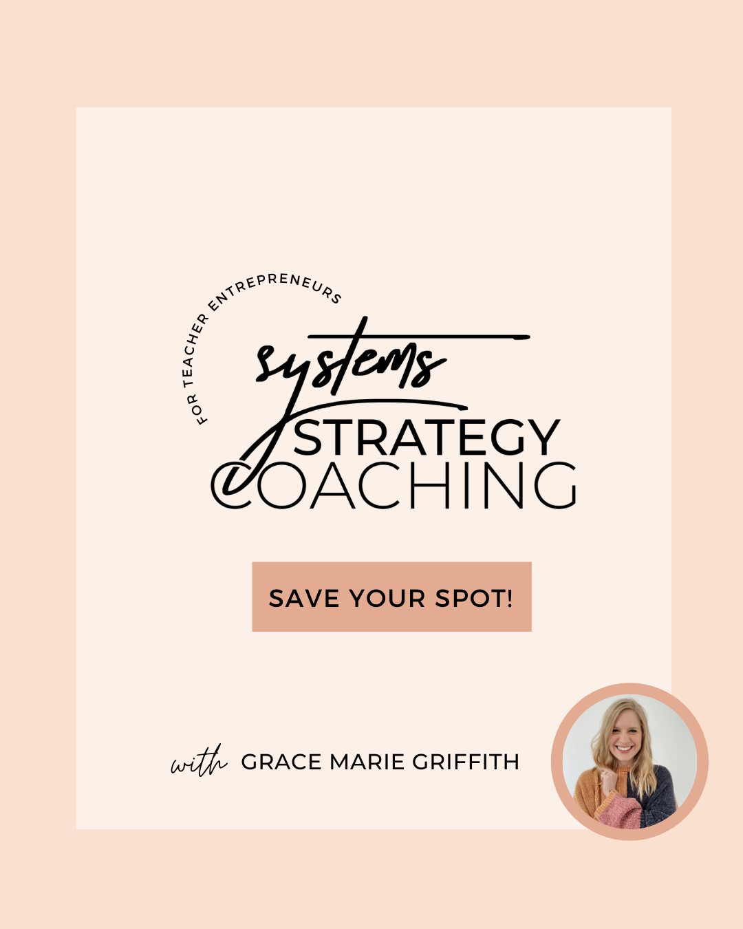 Sign up for Systems Strategy Coaching - My 5-week group coaching program for teacher entrepreneurs.