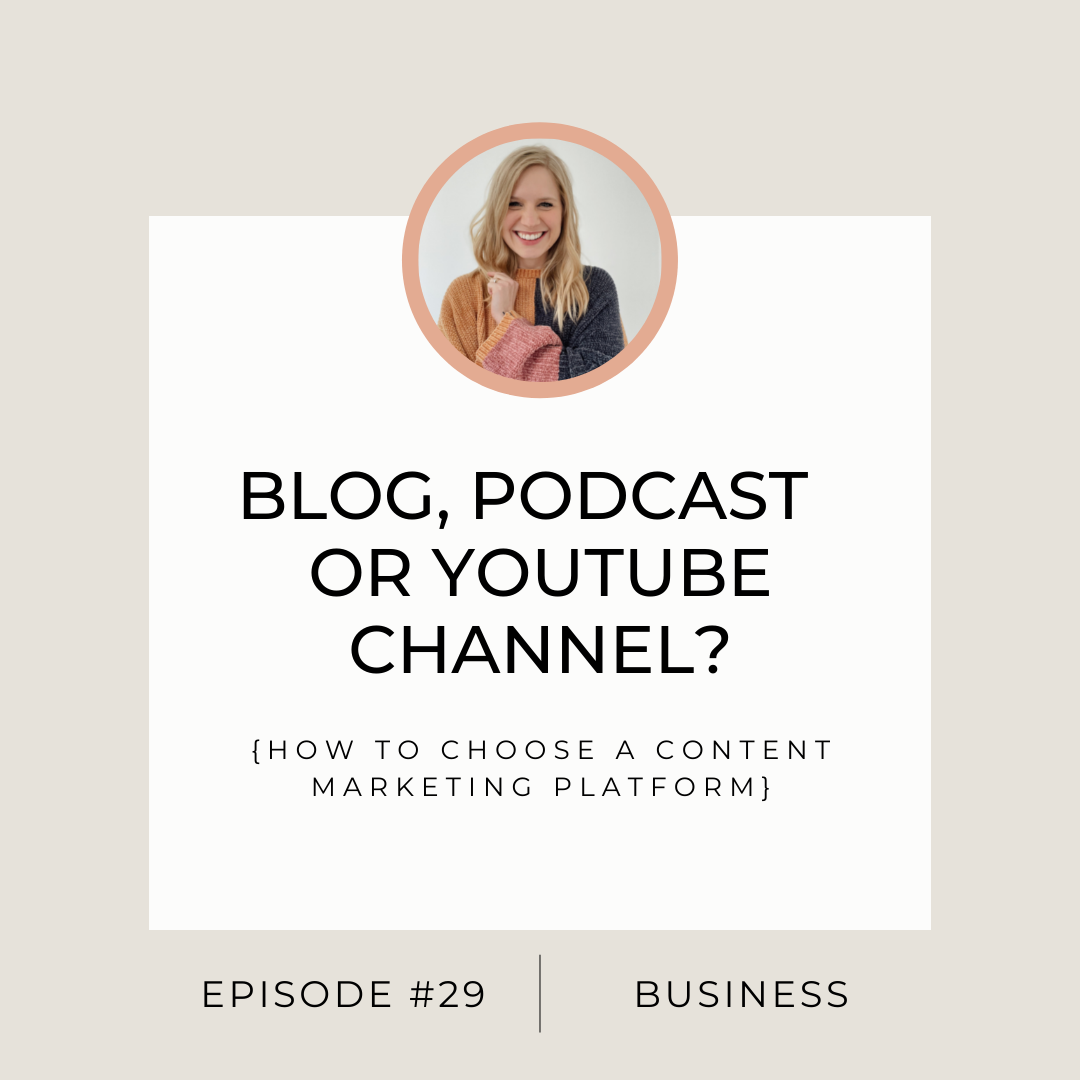 Episode 29: Blog, Podcast, or YouTube Channel?