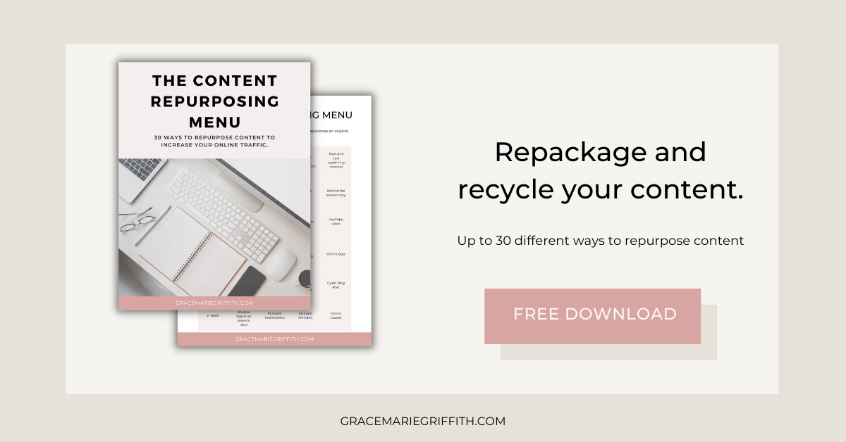 Free resource to help you repurpose your content